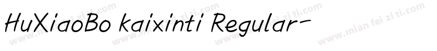 HuXiaoBo kaixinti Regular字体转换